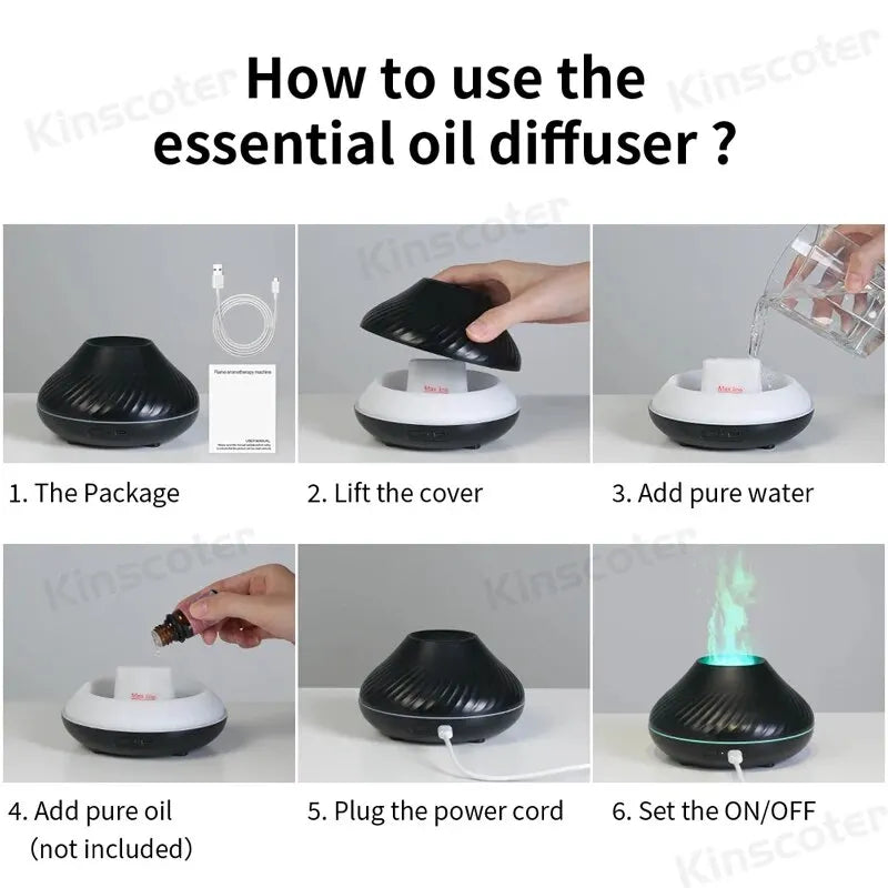Step-by-step guide on how to use the essential oil diffuser