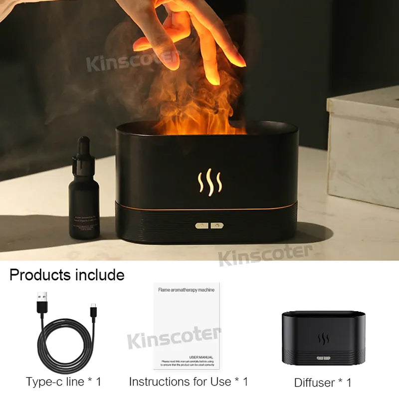 Kinscoter diffuser set with type-C cable and essential oil bottle for aromatherapy