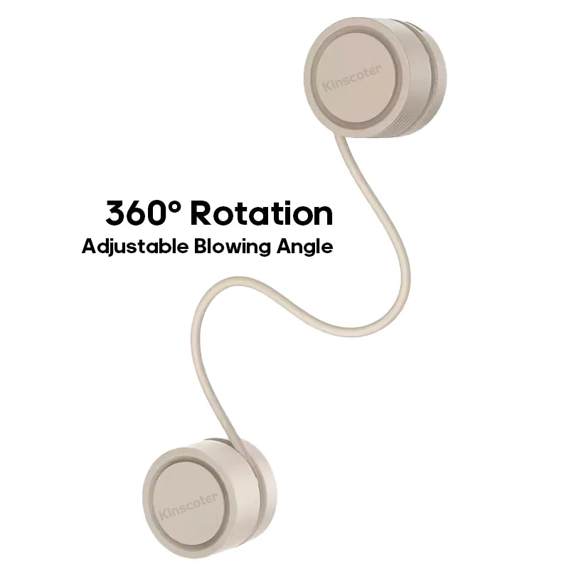 360° rotation neck fan with adjustable flexible arms for optimal airflow