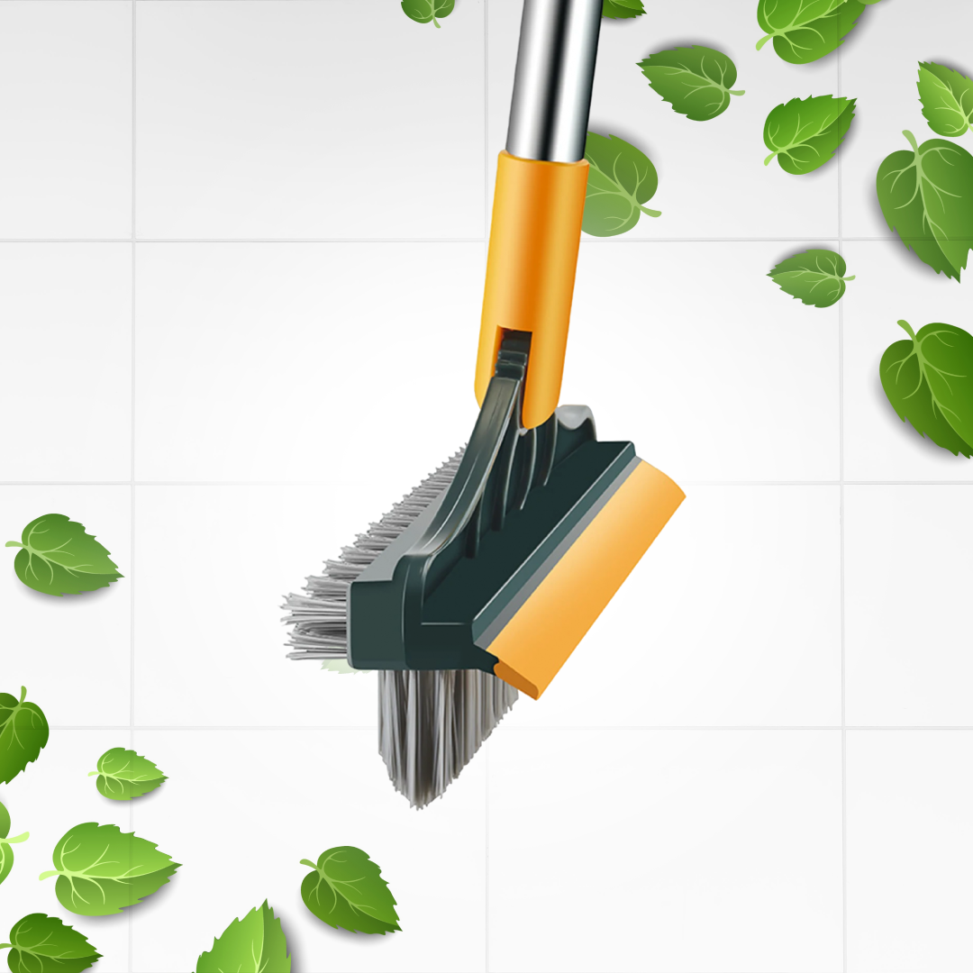 A smart mop on white background with leaves