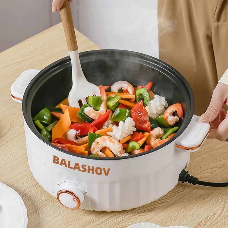 Cooking colorful vegetables in Electric Cooker – great for quick stir-fries