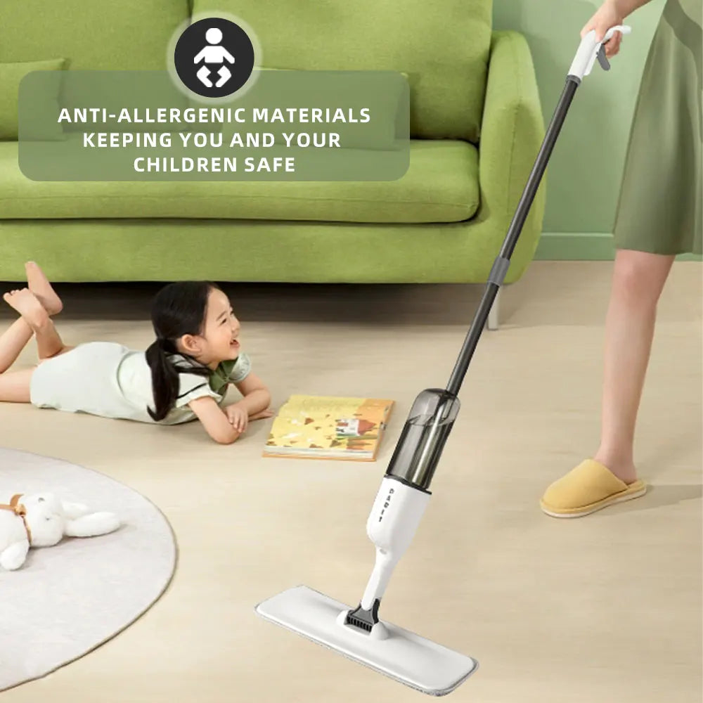 Child-Safe Spray Mop for Floor Cleaning with Non-Allergenic Materials