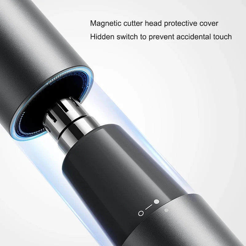 Magnetic cutter head cover and hidden switch of Xiaomi Mijia Electric Nose Hair Trimmer