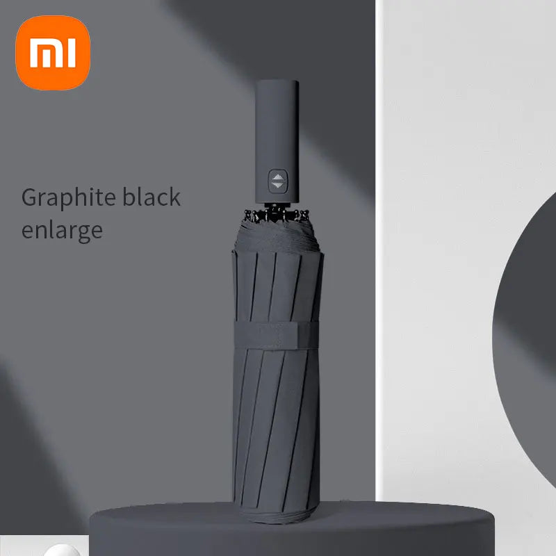 Graphite black Xiaomi automatic umbrella with sleek folding design
